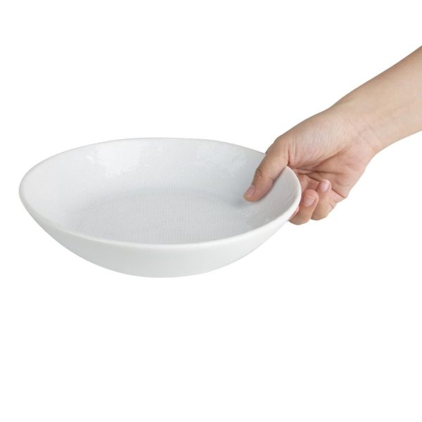 Olympia Denim White Coupe Bowls 220mm (Pack of 6)