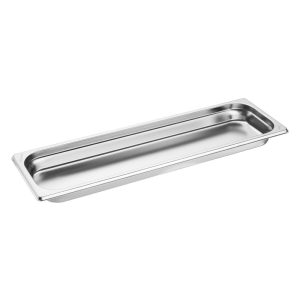 Vogue Stainless Steel Gastronorm 2/4 Tray 40mm