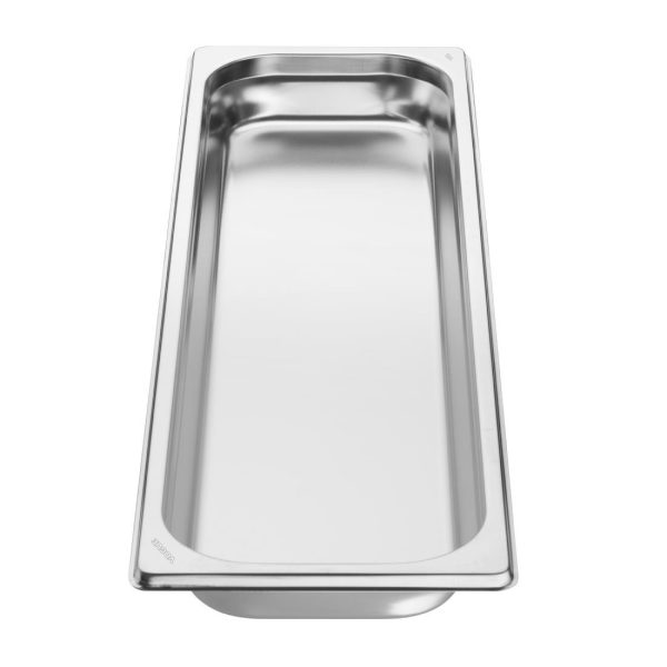 Vogue Stainless Steel Gastronorm 2/4 Tray 40mm
