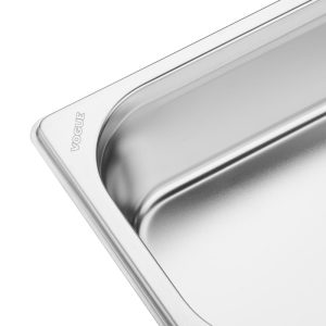Vogue Stainless Steel Gastronorm 2/4 Tray 65mm