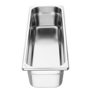 Vogue Stainless Steel Gastronorm 2/4 Tray 100mm