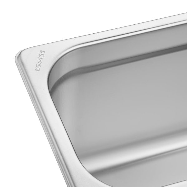 Vogue Stainless Steel Gastronorm 2/4 Tray 150mm