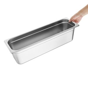Vogue Stainless Steel Gastronorm 2/4 Tray 150mm