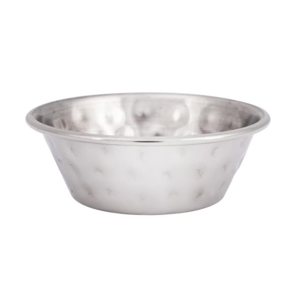Olympia Hammered Stainless Steel Sauce Cups 45ml (Pack of 12)