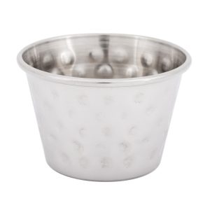 Olympia Hammered Stainless Steel Sauce Cups 70ml (Pack of 12)