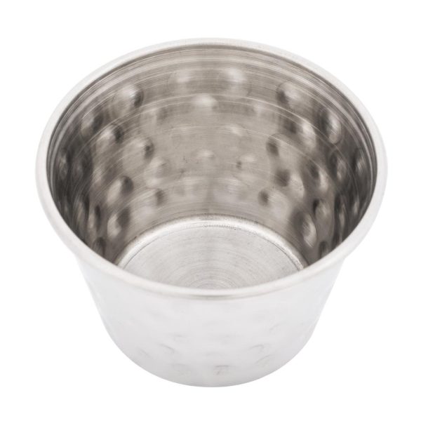 Olympia Hammered Stainless Steel Sauce Cups 70ml (Pack of 12)