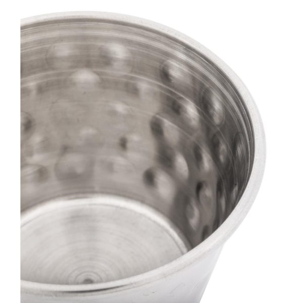 Olympia Hammered Stainless Steel Sauce Cups 70ml (Pack of 12)