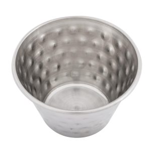 Olympia Hammered Stainless Steel Sauce Cups 115ml (Pack of 12)
