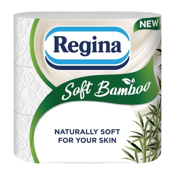 Regina Soft Bamboo Toilet Roll 3Ply (Pack of 5×9 Rolls)