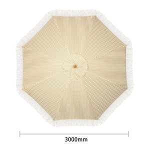 Bolero Sicily Round Striped Parasol 2m Diameter
