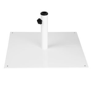 Bolero Flat Metal Parasol Base White – 18kg