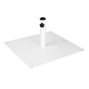 Bolero Flat Metal Parasol Base White – 18kg