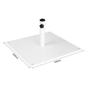 Bolero Flat Metal Parasol Base White – 18kg