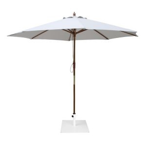 Bolero Flat Metal Parasol Base White – 18kg