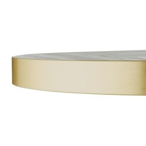 Bolero Pre-Drilled Round Table Top Chevron Design 600mm