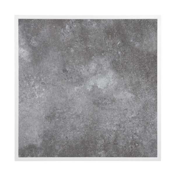 Bolero Dark Stone Effect Outdoor Tempered Glass Table Top White Trim – 700mm