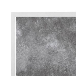 Bolero Dark Stone Effect Outdoor Tempered Glass Table Top White Trim – 700mm