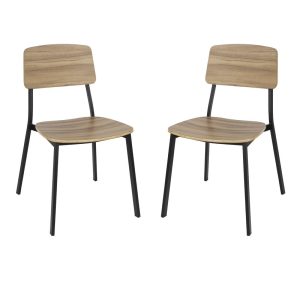 Bolero Beaufort Wooden Interior Dining Chairs (Pack of 2)