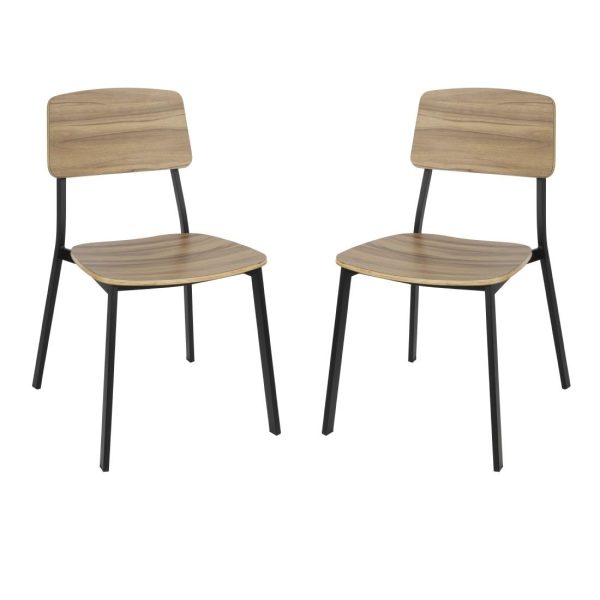 Bolero Beaufort Wooden Interior Dining Chairs (Pack of 2)