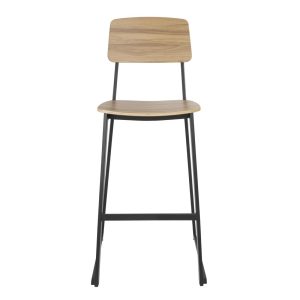 Bolero Beaufort Wooden Interior High Stools (Pack of 2)