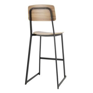 Bolero Beaufort Wooden Interior High Stools (Pack of 2)