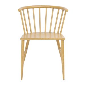 Bolero Harrowdene Metal Side Chairs Wood Effect (Pack of 2)