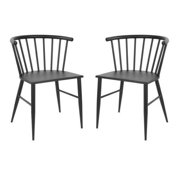 Bolero Harrowdene Black Spindle Chairs (Pack of 2)