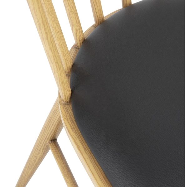 Bolero Harrowdene Padded Metal Side Chairs Wood Effect (Pack of 2)