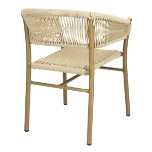 Bolero Florence Natural Rope Twist Wicker Chairs (Pack of 2)