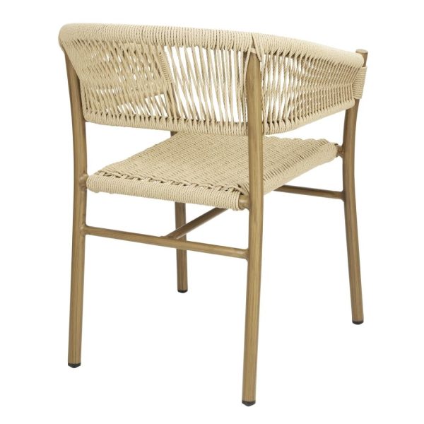 Bolero Florence Natural Rope Twist Wicker Chairs (Pack of 2)
