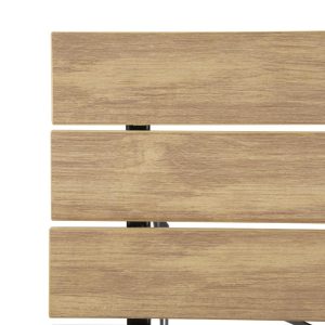 Bolero Perth Pavement Style Square Table Wood Effect