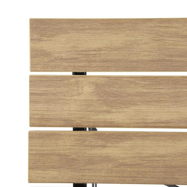 Bolero Perth Pavement Style Square Table Wood Effect