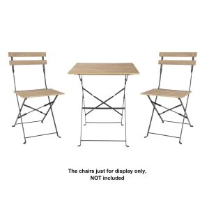 Bolero Perth Pavement Style Square Table Wood Effect