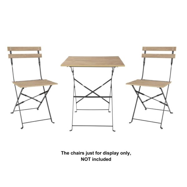 Bolero Perth Pavement Style Square Table Wood Effect
