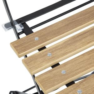 Bolero Perth Pavement Style Folding Chairs Wood Effect (Pack of 2)