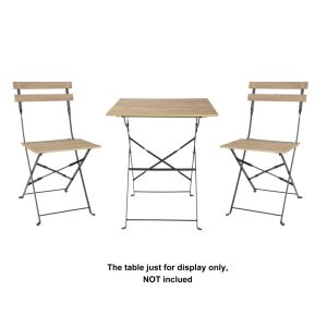 Bolero Perth Pavement Style Folding Chairs Wood Effect (Pack of 2)