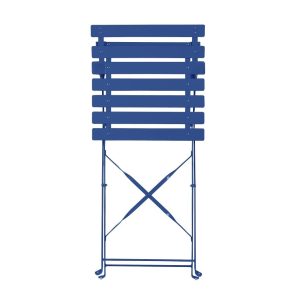 Bolero Perth Pavement Style Folding Chairs Dark Navy (Pack of 2)