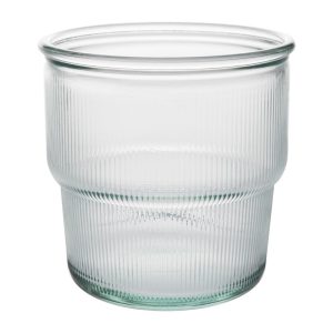Olympia Recycled Glass Ribbed Stackable Tumblers 300ml (Pack of 6)