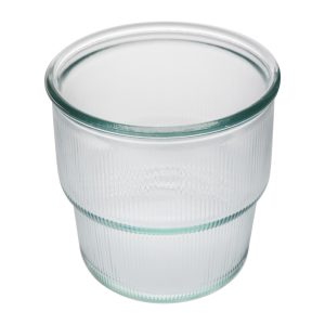 Olympia Recycled Glass Ribbed Stackable Tumblers 300ml (Pack of 6)