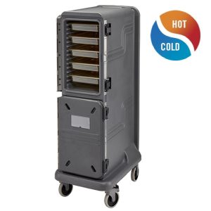 Cambro Ultra Pro Cart Tall Two Door Hot and Cold Food Cart Charcoal Grey