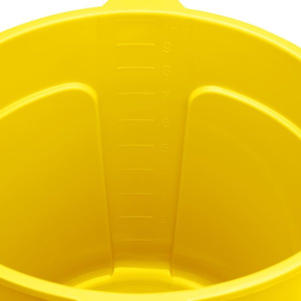 Jantex Yellow Graduated Bucket with Pouring Lip 10ltr