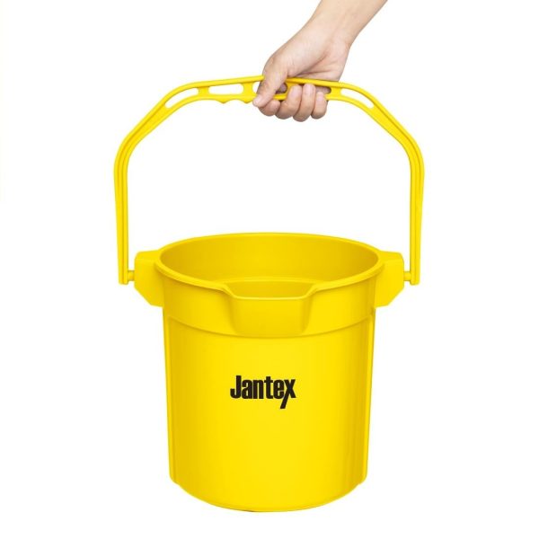 Jantex Yellow Graduated Bucket with Pouring Lip 10ltr