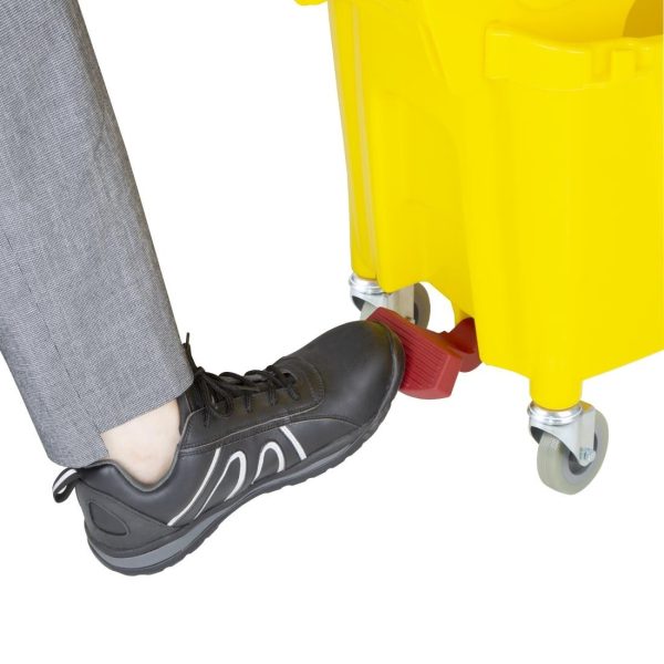 Jantex 30ltr Mop Bucket with Foot Pedal release – Yellow