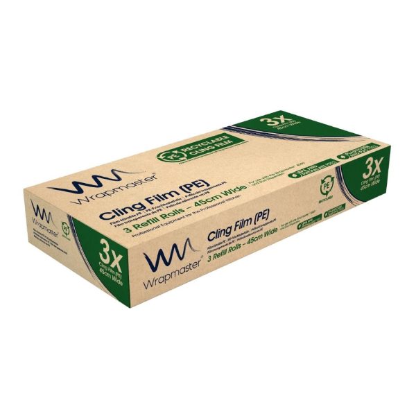 Wrapmaster PE Cling Film Refill for Wrapmaster 4500 450mm x 300m (Pack of 3)