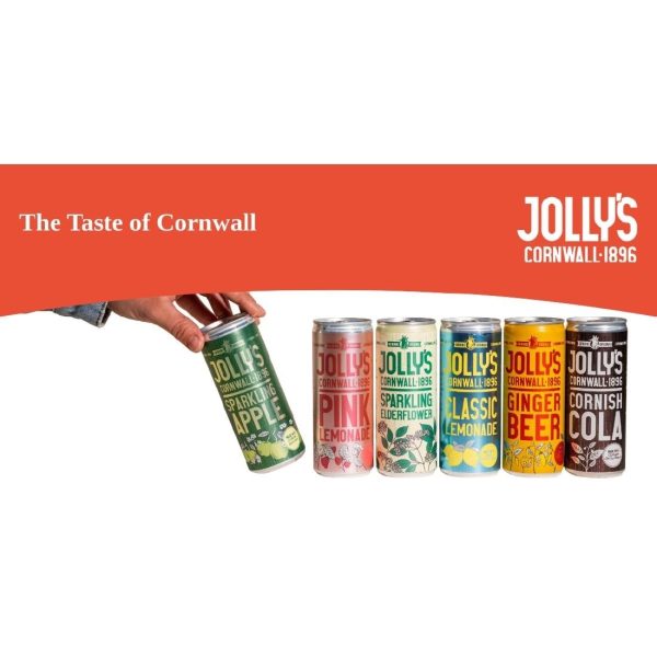 Jolly’s Cornish Classic Lemonade Cans 250ml (Pack of 24)