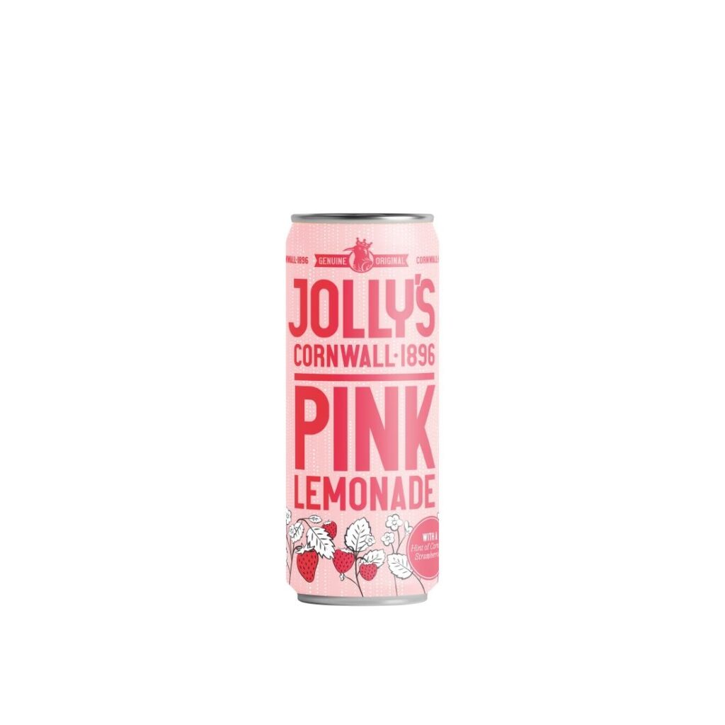 Jolly’s Cornish Pink Lemonade Cans 250ml (Pack of 24)