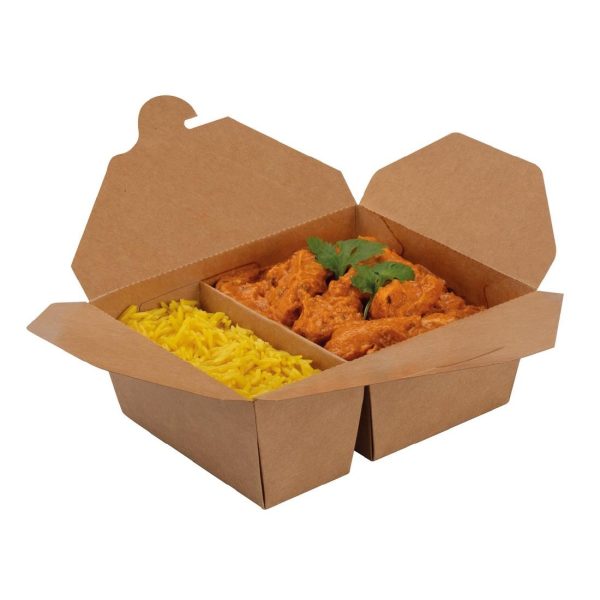 Colpac Two Compartment Food Container Medium 380/670ml (Pack of 200)