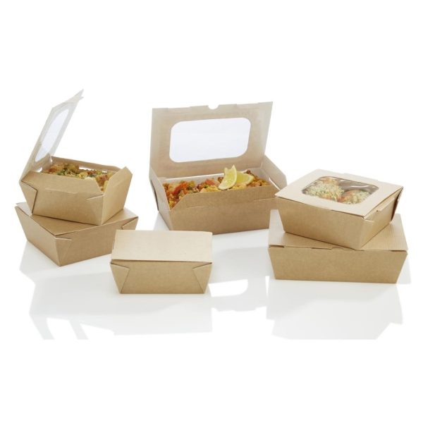 Huhtamaki Taste Large Food to Go Box (with Window) (Pack of 180)
