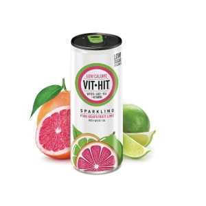 VITHIT Sparkling Pink Grapefruit & Lime Vitamin Water 330ml (Pack of 12)