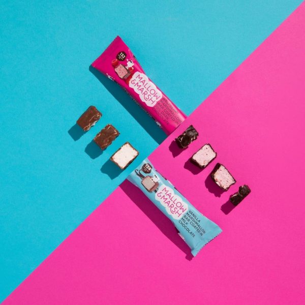 Mallow & Marsh Marshmallow Raspberry & Dark Chocolate Bars 35g (Pack of 12)